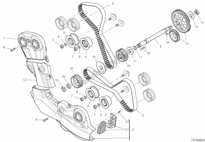 Tutte le parti per il Sistema Di Cronometraggio del Ducati Hypermotard 950 2019
